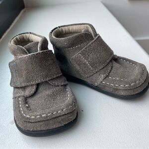 See Kai Run Gray Suede Baby Shoes